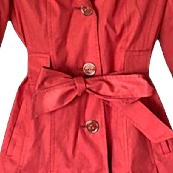 Via Spiga Trench Coat in Orange/Red | Size XS - Picture 3 of 7